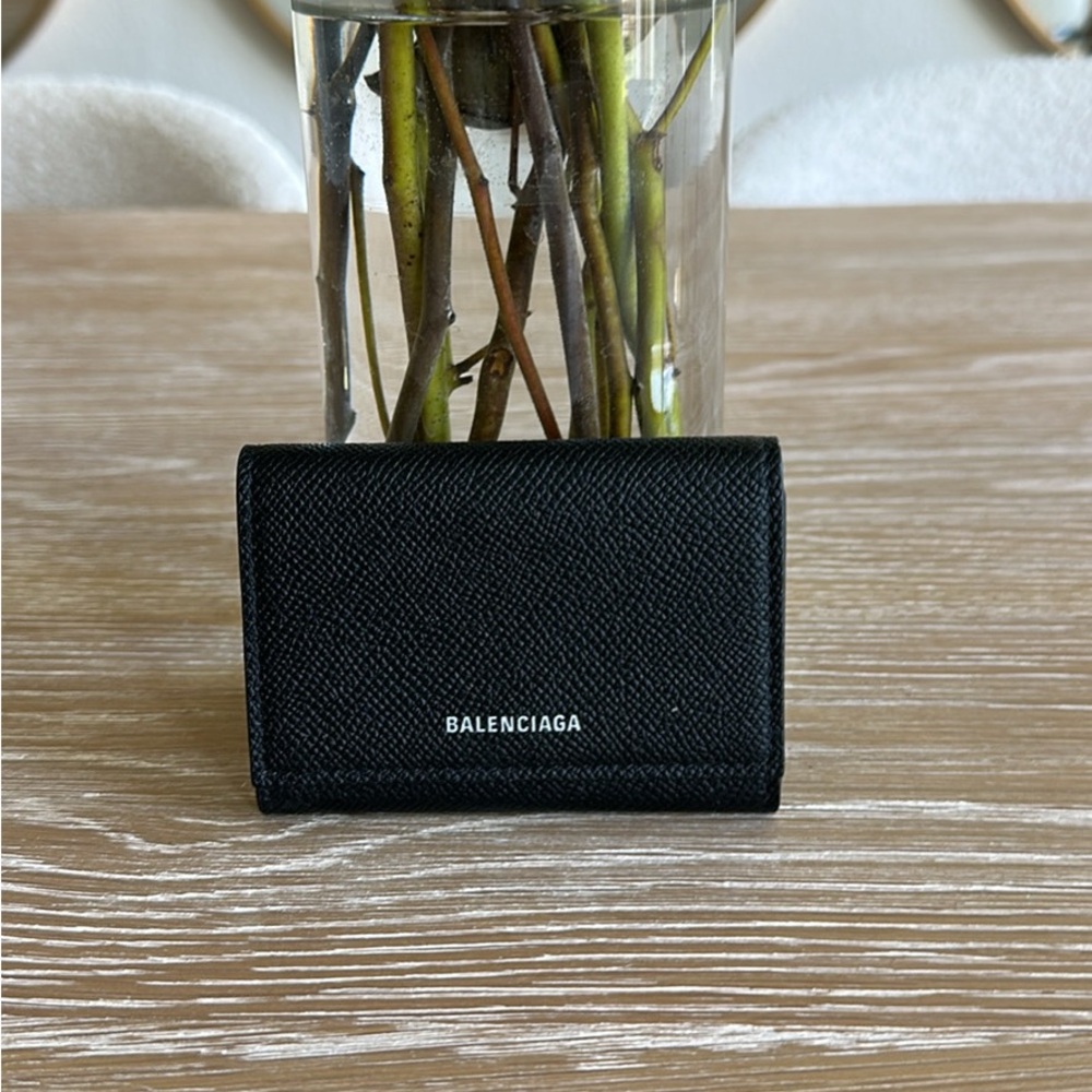 Balenciaga Textured Black Wallet